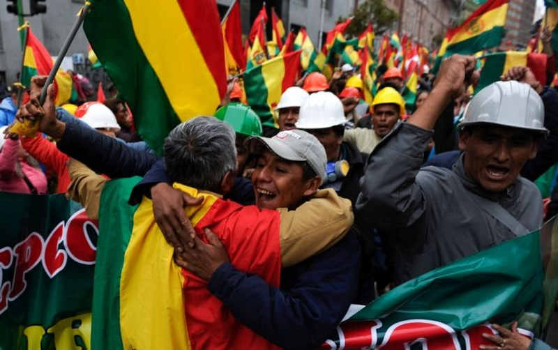 Bolivia - manifestanti contro Evo Morales