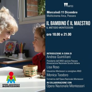 Il bambino è il maestro al cinema a Pescara