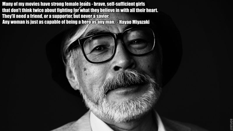 Hayao Miyazaki - frase sui personaggi femminili